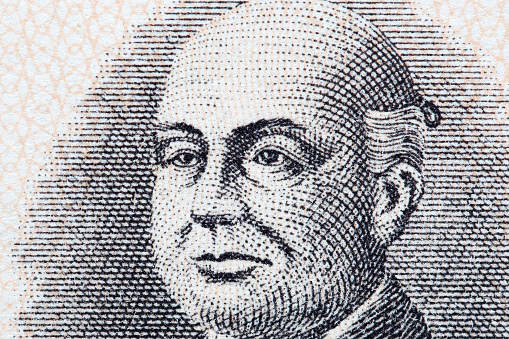 Ninomiya Sontoku a closeup portrait from old Japanese yen