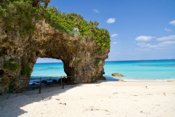 istock Sunayama Beach with rock cave arches and white sandy beach 1932017603