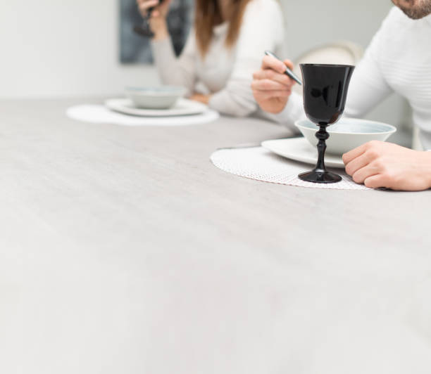 Couple having lunch together