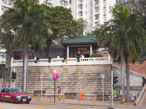 Hong Kong, China - January 12 2024: Hau Wong Temple in kowloon City, Hong Kong.