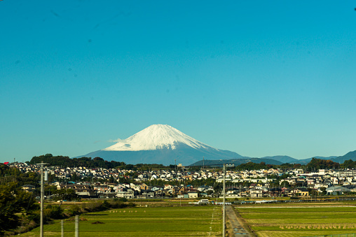 Mt. Fuji seen from the Shinkansen.