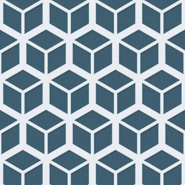 Vector illustration of Cube holes pattern