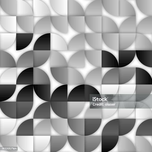 Quarterspherical Pattern Quarter Circle 3d Background Pattern Stock Illustration - Download ...