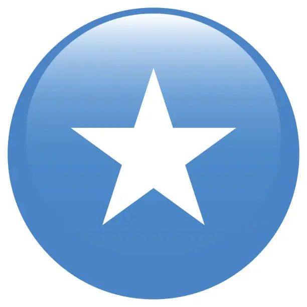 Vector illustration of Somalia flag. Flag icon. Standard color. Circle icon flag. 3d illustration. Computer illustration. Digital illustration. Vector illustration.
