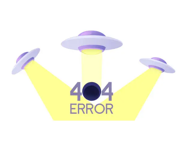 Vector illustration of 404 error page concept design vector illustration on white background