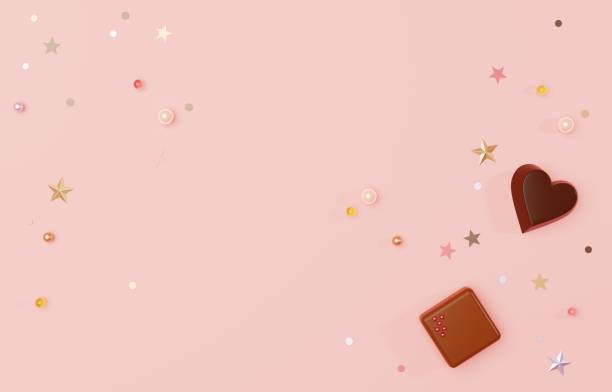 istock Cute background image of chocolate and glitter 1932212988