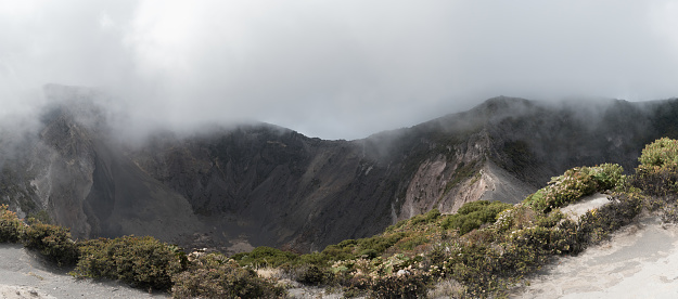 The Crater of Irazu Volcano at Irazu Volcano National Park, Costa Rica