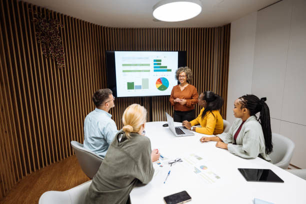 istock Business presentation and teamwork in modern corporate office 1932325435