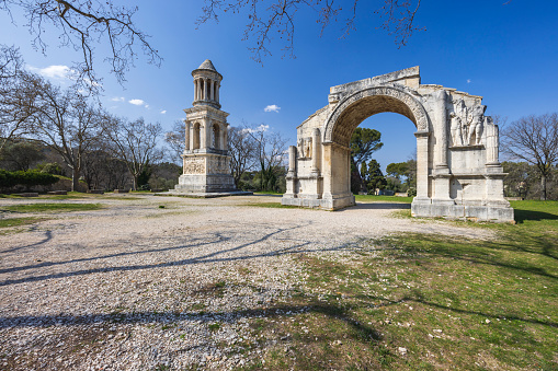 Mausoleum of Glanum, Glanum archaeological site near Saint-Remy-de-Provence, Provence, France