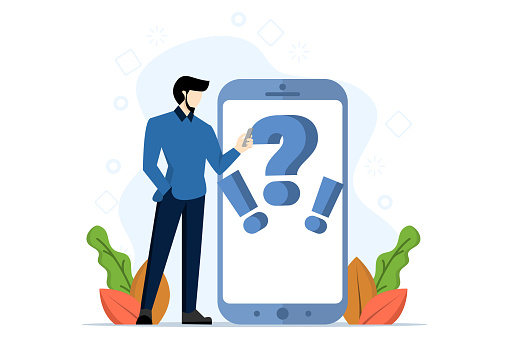 Customer Support Concept Characters Ask Questions Receive Answers Share ...