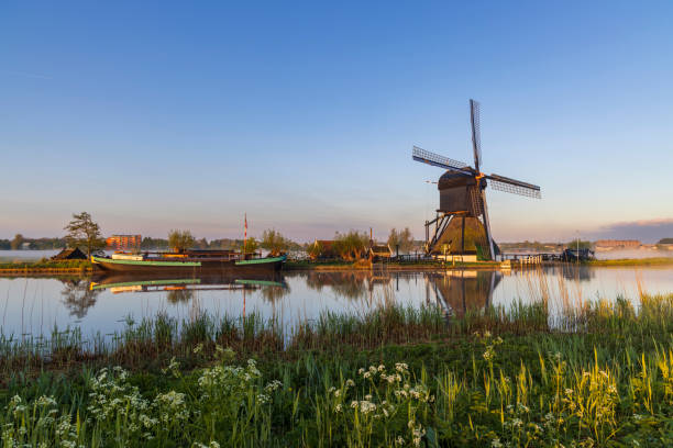 istock Traditional Dutch windmills in Kinderdijk - Unesco site, The Netherlands 1932381660