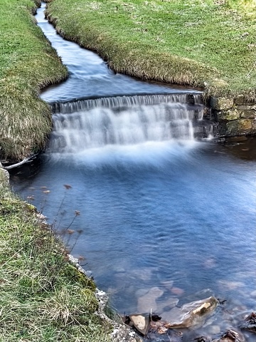 Waterfall on beck in Hutton-le-hole, North Yorks Moors