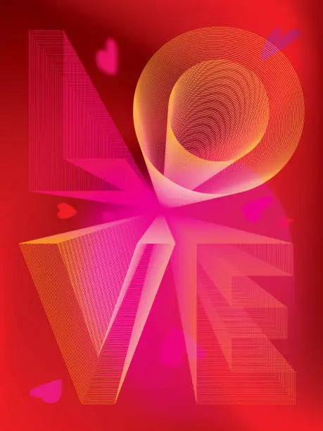 Vector illustration of Love Word Design