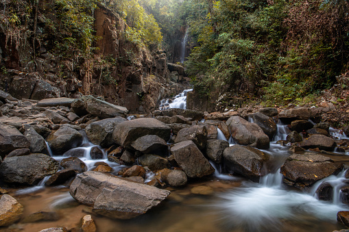 Beautiful waterfall Namtok Phlio, Phlio waterfall national park in Chanthaburi Province Thailand.