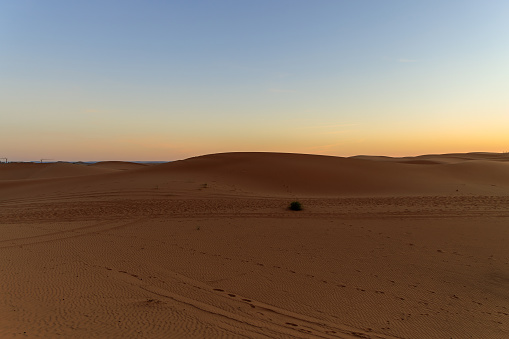 Sahara Desert sand dunes background. Popular travel destination, Erg Chebbi, Sahara Desert, Morocco.Erg Chebbi