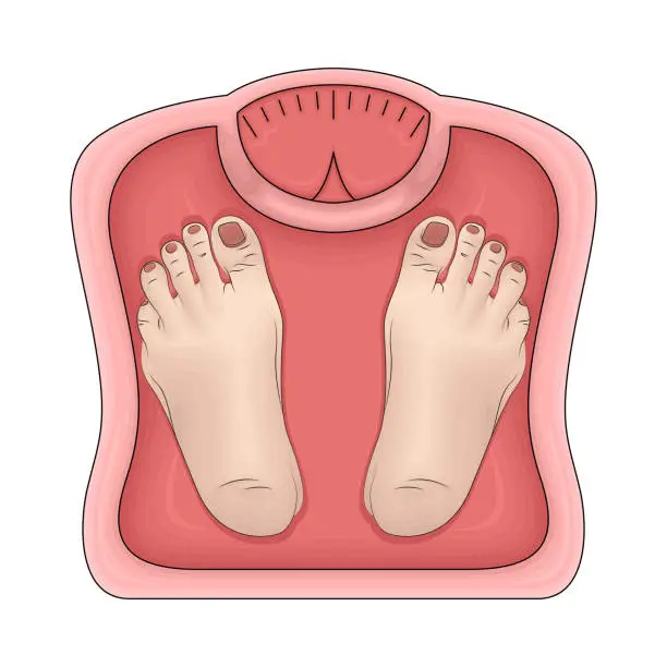 Vector illustration of Body weight scale