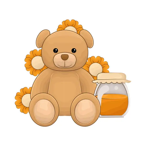 Vector illustration of Honey Bear