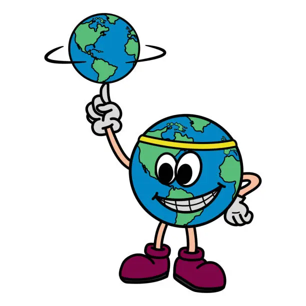 Vector illustration of Cartoon Globe