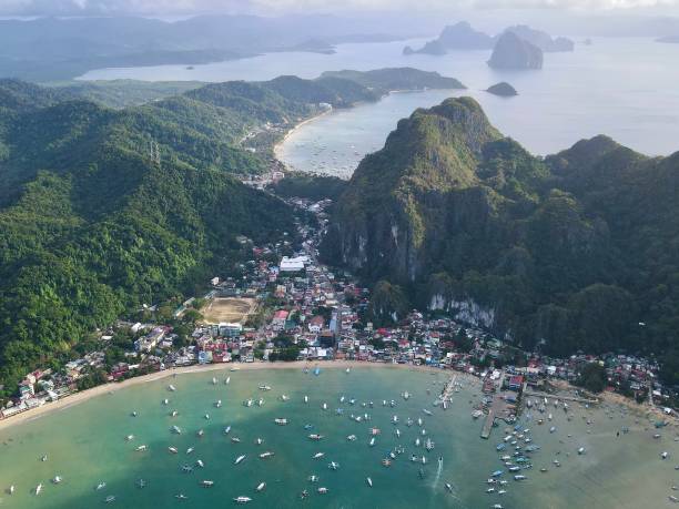 Drone shot of El Nido, Palawan, Philippines