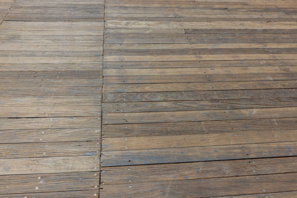 Close-up view of wooden decking suitable for use as a texture or background, theme, texture, pattern.