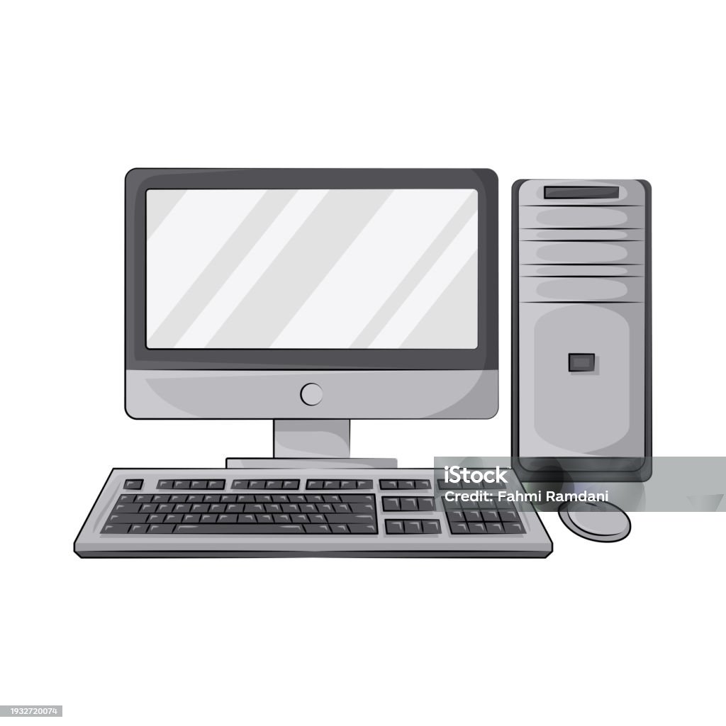 Stocl Image Computer Desktop Computer Stock Illustration - Download Image Now - Analyzing ...