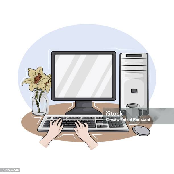 Computer Basic Istock Desktop Computer Stock Illustration - Download Image Now - Analyzing ...