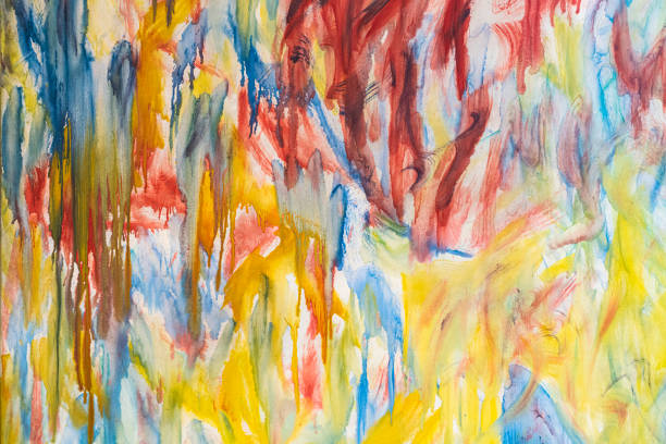 Colorful abstract pattern of oil paint