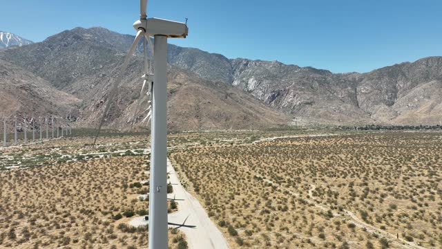 Aerial Wind Farm in California