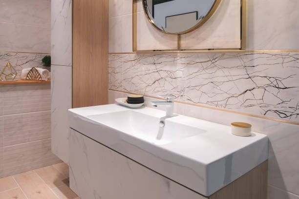 istock Interior of a bathroom in a hotel or apartment 1932782027