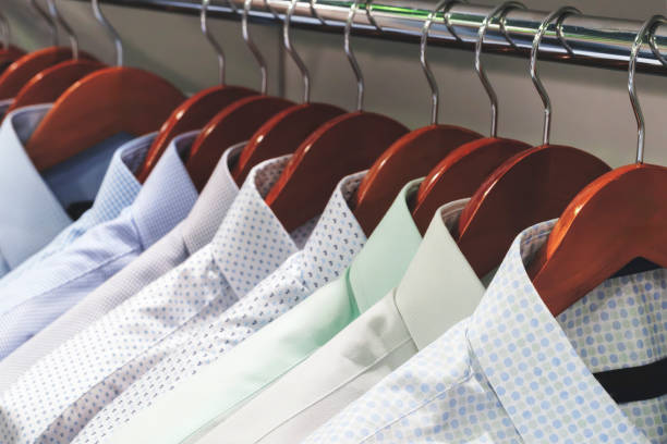 istock men's blue shirts in the market 1932782379