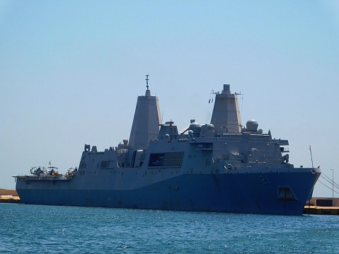 USS New York. A US Navy landing ship