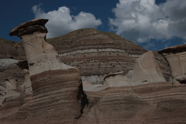 Line of hoodoos in the sunlight