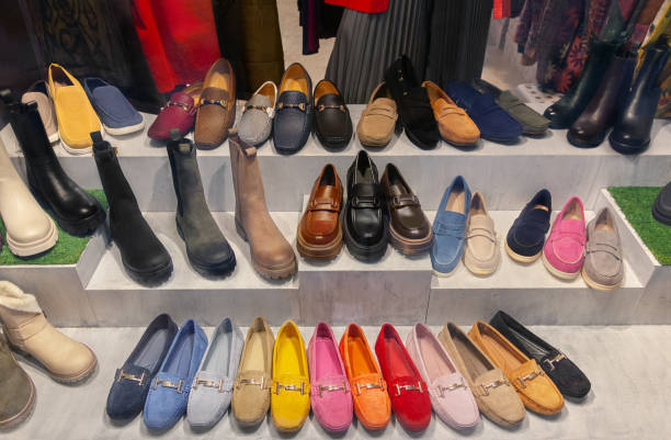 istock Shoes on the store shelf 1933035793