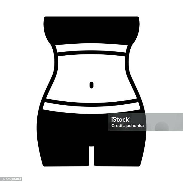 Ilustración de Cuidado Del Cuerpo De La Mujer Icono Sólido Del Vector De Pérdida De Peso y más Vectores Libres de Derechos de Adulto