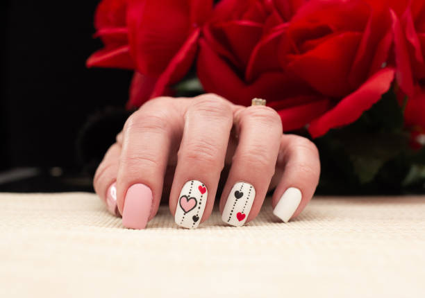 istock Valentines and Hearts Nail Art Design 1933062950