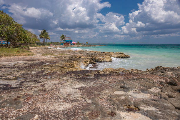 The beach Larga - Cuba stock photo