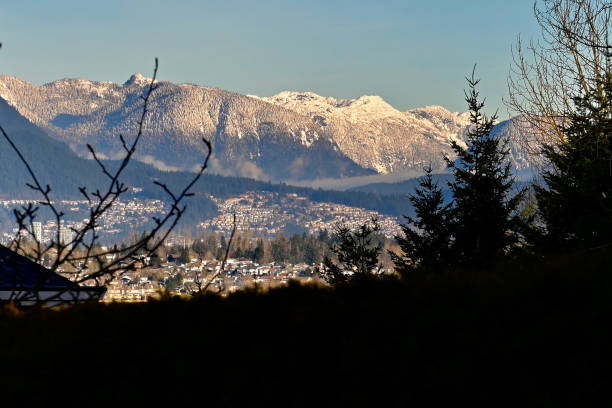 Snowy Mountains stock photo