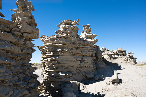 Strange rock formations at Fantasy Canyon near Vernal Utah.