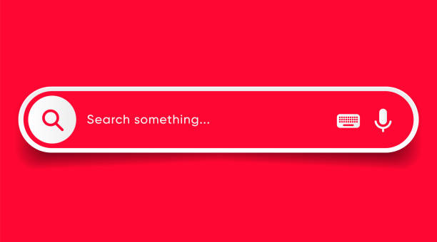 ilustraciones, imágenes clip art, dibujos animados e iconos de stock de search bar with suggestions for ui ux design and web site. search address and navigation bar icon. collection of search form templates for websites. search engine web browser window template. - cuadro de búsqueda