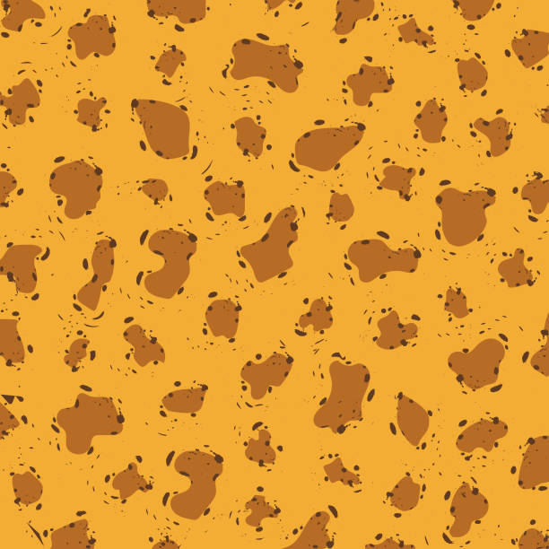 ilustraciones, imágenes clip art, dibujos animados e iconos de stock de diseño vectorial de fondo de patrón de piel de leopardo sin costuras. - hide leather backgrounds isolated