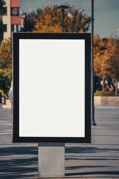 istock billboard isolated with white inside on the sidewalk on the street 1933314422