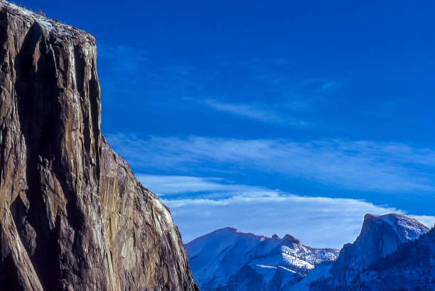 Winter view of Yosemite's El Capitan Inspiration Point.Taken in Yosemite National Park, California, USA