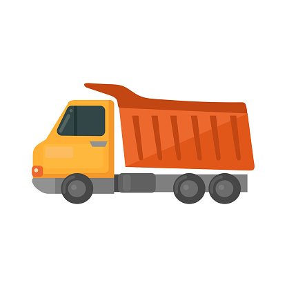 Dump truck icon clipart avatar logotype isolated vector illustration