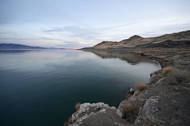 istock Pyramid Lake, Nevada on clear tranquil winter afternoon. 1933790122