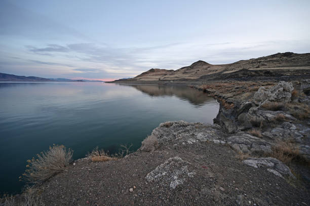 istock Pyramid Lake, Nevada on clear tranquil winter afternoon. 1933790696