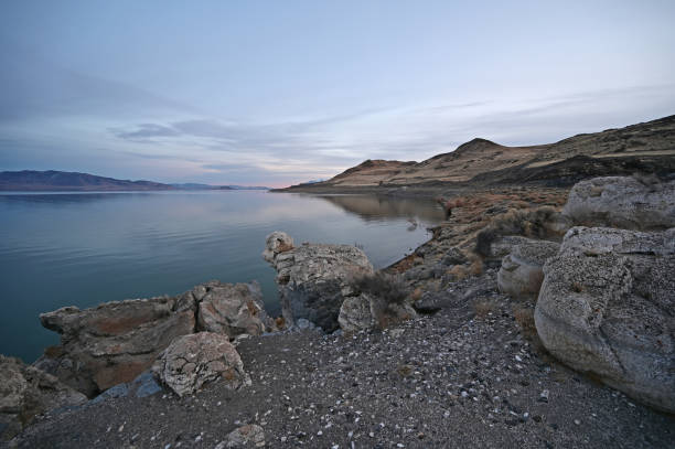 istock Pyramid Lake, Nevada on clear tranquil winter afternoon. 1933790700