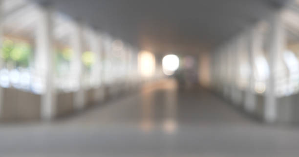 istock Blurred background bright shopping mall Silver gray lighting. defocused store light bokeh in retail store. Blurry hospital bright softness hotel with copy space. Backdrop present design template. 1933791135