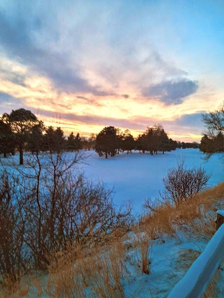 istock Winter sunset Wyoming 1933879804