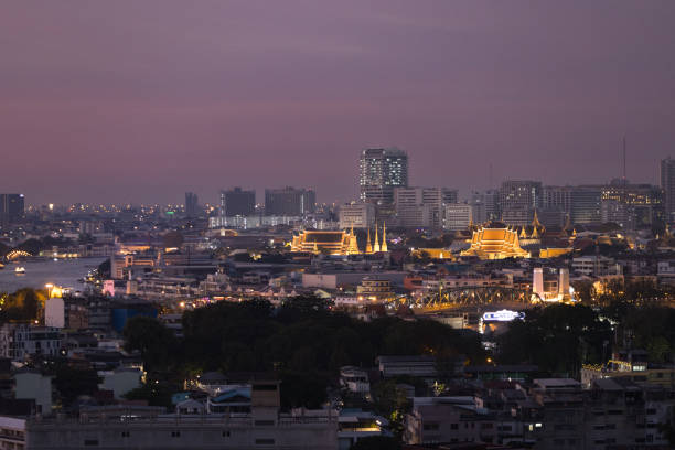 Twilight cityscape in Bangkok, Thailand