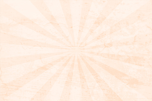 Bright illuminated radiating sunburst in pastel beige colour grunge background with a pattern of light rays or sunbeam and empty or blank space all around. Apt for advertisement background, backdrops, banners or posters templates with copy space for text.